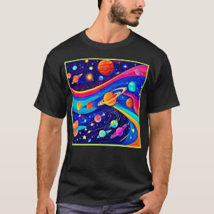 Camiseta Arte Universo Vibrante
