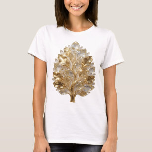 Camiseta Arte Usável ÍCONE Dourado ÁRVORE DA VIDA Dourada