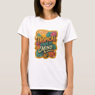 Camiseta Arte Usável LARANJA VIBRANTE ESTADO TROPICAL DE ES