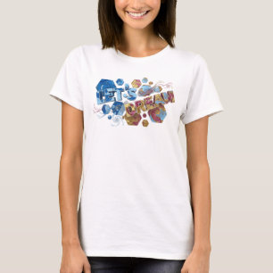 Camiseta Arte Vestível Azul Esbelto VAMOS SONHAR