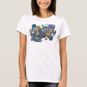Camiseta Arte Vestível Azul Limpo O FUTURO É AGORA