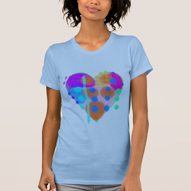 Camiseta Arte Vestível Coração Abstrato (Frente)