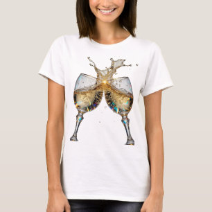 Camiseta Arte Vestível Crisp Silver BRINDE À BOA SAÚDE