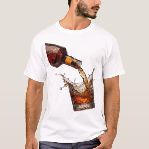 Camiseta Arte Vestível de Prata Atraente WHISKY