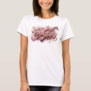 Camiseta Arte Vestível Moderno Rosa POUR IT UP