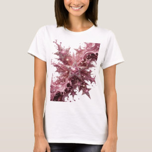 Camiseta Arte Vestível Prateada com Estrelas Reluzentes e E