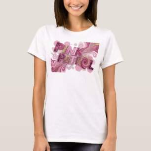 Camiseta Arte Vestível Rosa Intenso PINK PATROL