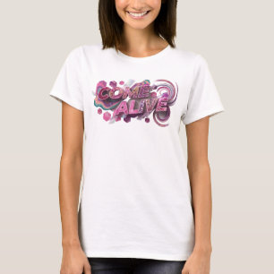 Camiseta Arte Vestível Rosa Moderno VENHA À VIDA
