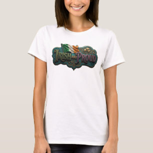 Camiseta Arte Vestível Roxa Crisp ORGULHOSA IRLANDESA