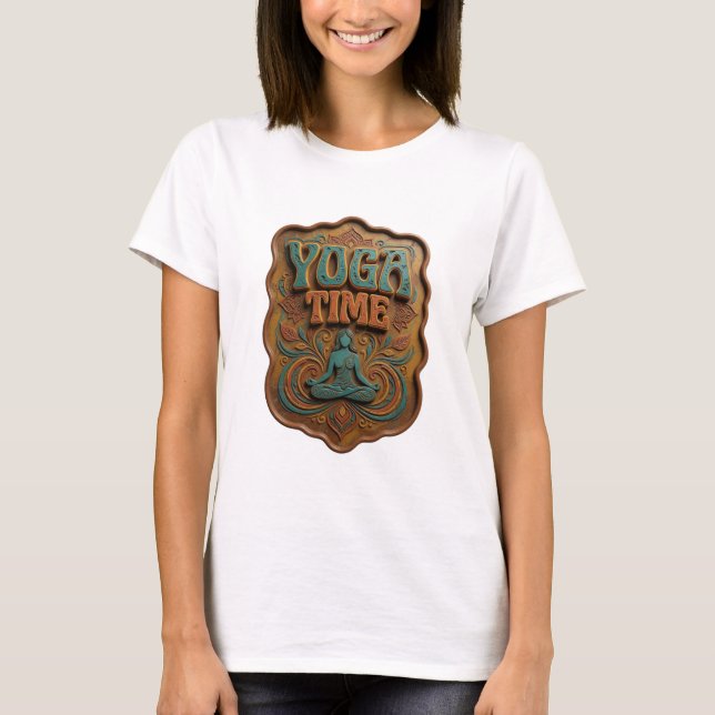Camiseta Arte Vestível Sharp Teal YOGA TIME (Frente)