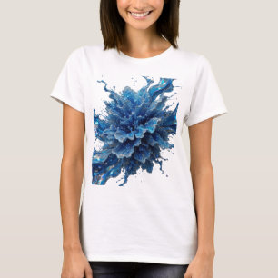 Camiseta Arte Vestível Statement Prata WATER FLOW