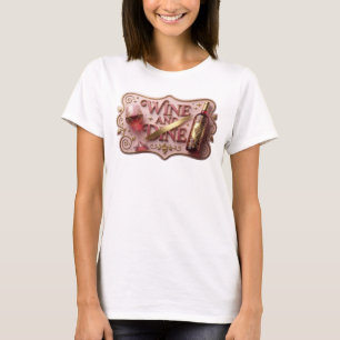 Camiseta Arte Vestível Stylish Gold WINE AND DINE