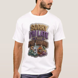 Camiseta Arte Vestível Trendy Gold EU ESTAVA PRE JOGANDO
