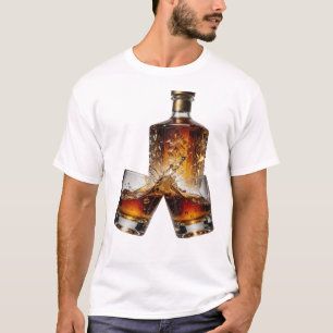 Camiseta Arte Vestível WHISKY Prata Statement