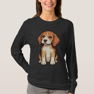 Camiseta Arte Vetorial de Cachorrinho Beagle com Gravura An