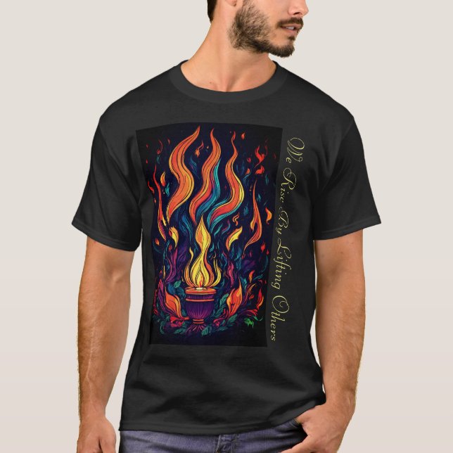 Camiseta "Arte vetorial de chama surreal - 4K Renderização  (Frente)