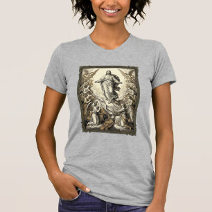 Camiseta Arte Vetorial de Gravação de Anjo da Ascensão Vint