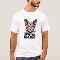Arte Vetorial Divertida de Pai de Gato Sphynx