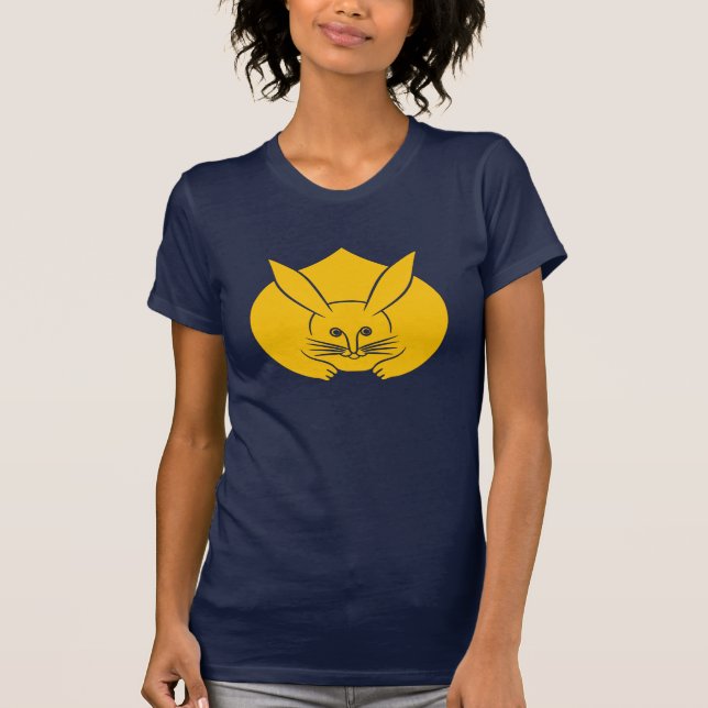 Camiseta Arte vetorial do Coelho Amarelo do Japão (Frente)