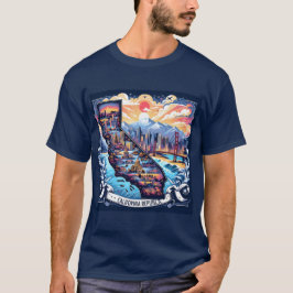 Camiseta Arte vetorial do mapa da Califórnia