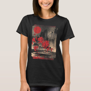 Camiseta Arte Vintage de Flor de Cerejeira Sakura para