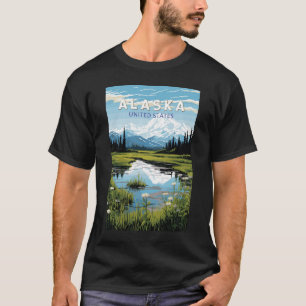 Camiseta Arte Vintage de Viagens do Alasca