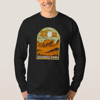 Camiseta Arte Vintage do Parque Nacional de Zion Presente A