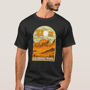 Camiseta Arte Vintage do Parque Nacional de Zion Presente A