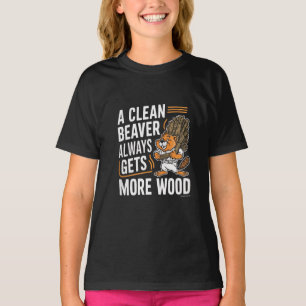 Camiseta Arte Vintage Engraçada de Castor com Trocadilho de