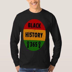 Camiseta Arte Vintage História Negra 365 Punho Poderoso