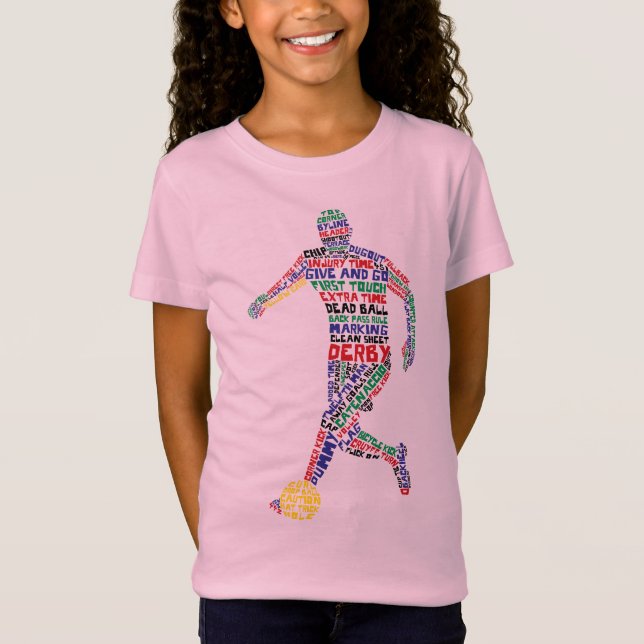Camiseta Arte Word Jogador de Futebol (Frente)