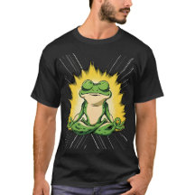 Arte Zen Frog Meditação Super Saiyan Glow