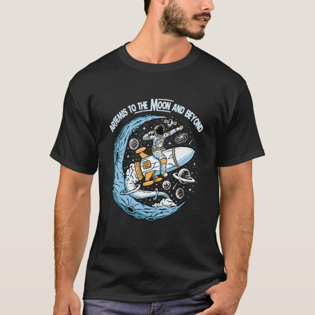 Camiseta Artemis 1 SLS Rocket Launch Mission To The Moon An (Frente)