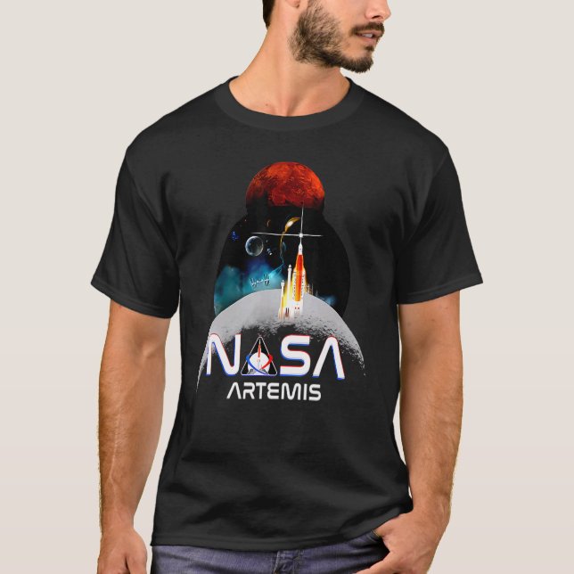 Camiseta Artemis 1 SLS Rocket Launch Mission To The Moon An (Frente)