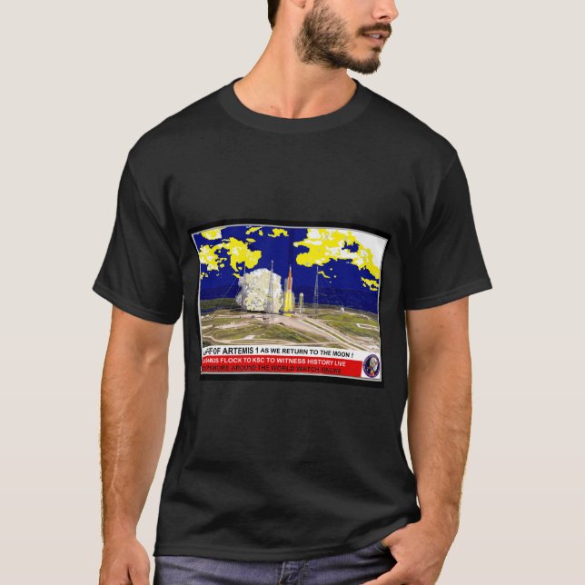 Camiseta ARTEMIS I: Elevação do SLS - "Estamos voltando (Frente)
