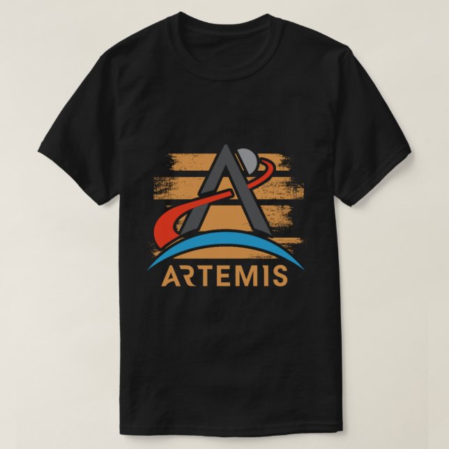 Camiseta artemis nasa vintage (Frente do Design)