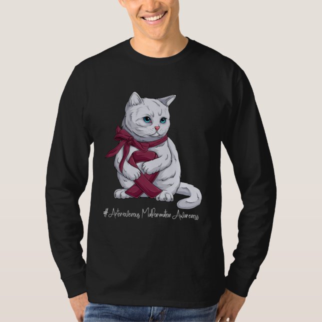 Camiseta Arteriovenous Malformation Awareness Month Burgund (Frente)