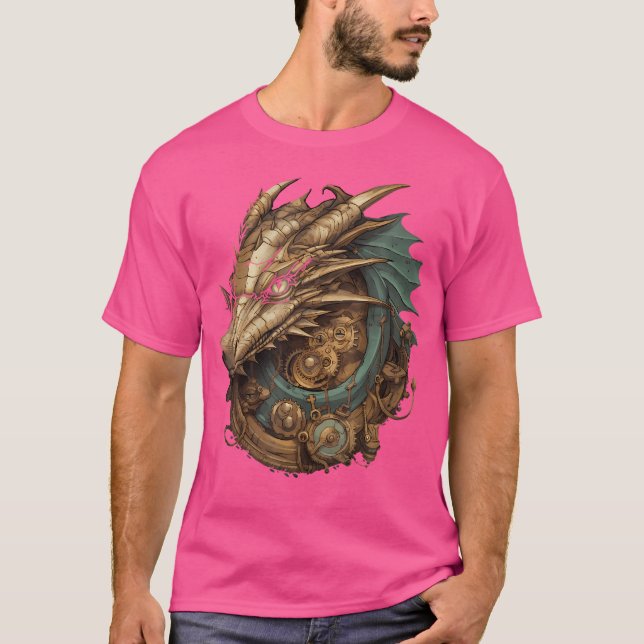 Camiseta Artes Gráficas de Arte de Dragão-Vedante Trabalho  (Frente)