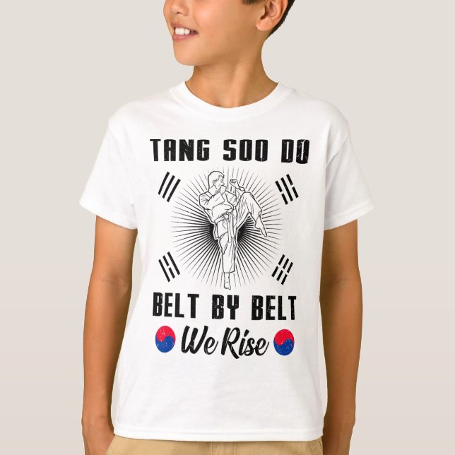 Camiseta Artes marciais coreanas Karate Tang Soo Do Blac (Frente)