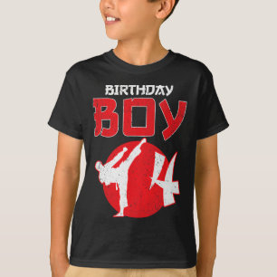 Camiseta Artes Marciais de Aniversário de 4 Anos de Idade K