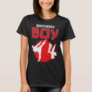 Camiseta Artes Marciais de Aniversário de 4 Anos de Idade K