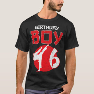 Camiseta Artes Marciais de Aniversário de 6 Anos de Idade K