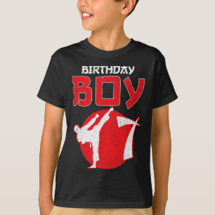 Camiseta Artes Marciais de Aniversário de 7 Anos de Idade K