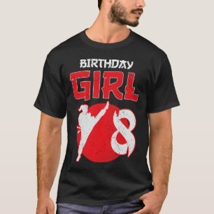 Camiseta Artes Marciais de Aniversário de 8 Anos de Idade K