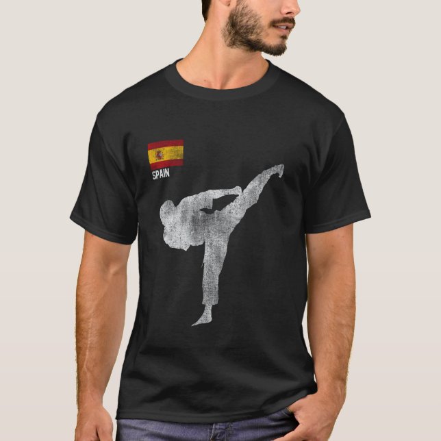 Camiseta Artes marciais de equipe de karatê clássico kick M (Frente)