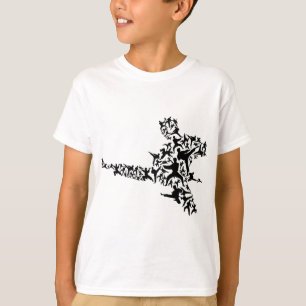 Camiseta Artes Marciais de Karatê Chute Voador Boxe Kickbox