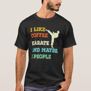 Camiseta Artes Marciais de Karatê Clássico e Café Retro Vin