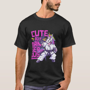 Camiseta Artes Marciais de Unicórnio Engraçado Clássico Car