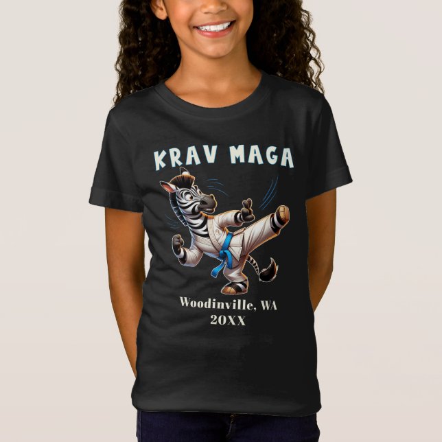 Camiseta Artes Marciais do Krav Maga Personalizadas Nome Da (Frente)