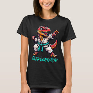 Camiseta Artes Marciais Engraçadas Karatê Taekwondo Dino An